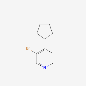molecular formula C10H12BrN B8404703 3-Bromo-4-cyclopentyl-pyridine 