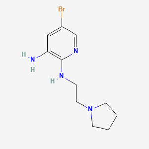 molecular formula C11H17BrN4 B8404708 5-bromo-N2-(2-pyrrolidin-1-yl-ethyl)-pyridine-2,3-diamine 