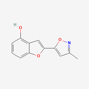 molecular formula C12H9NO3 B8404723 5-(4-Hydroxybenzo(b)furan-2-yl)-3-methylisoxazole 