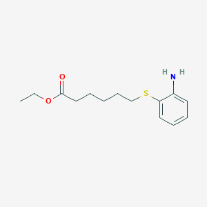 molecular formula C14H21NO2S B8404748 2-(5-Ethoxycarbonylpent-1-yl)thioaniline 