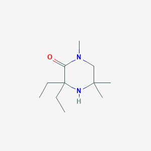 molecular formula C11H22N2O B8404780 1-Methyl-3,3-diethyl-5,5-dimethyl-piperazin-2-on 