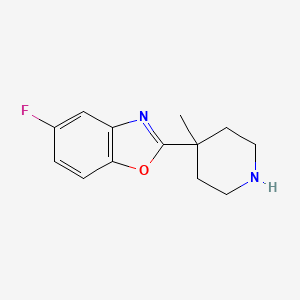 5-Fluoro-2-(4-methylpiperidin-4-yl)-benzoxazole