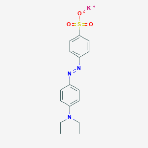 molecular formula C16H19N3O3S B084048 苯磺酸，4-[[4-(二乙氨基)苯基]偶氮]，钾盐 CAS No. 13545-67-0