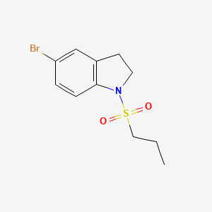 molecular formula C11H14BrNO2S B8404804 5-Bromo-1-(propylsulfonyl)indoline 