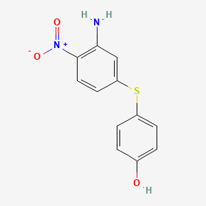 molecular formula C12H10N2O3S B8404809 4-(4-Hydroxyphenylsulphanyl)-2-amino-nitrobenzene 