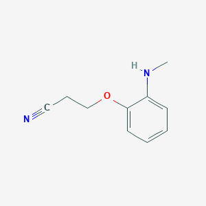 molecular formula C10H12N2O B8404831 3-(2-Methylamino-phenoxy)-propionitrile 