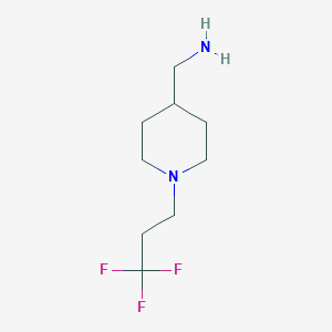 molecular formula C9H17F3N2 B8404851 4-Aminomethyl-1-(3,3,3-trifluoropropyl)-piperidine 