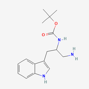 molecular formula C16H23N3O2 B8404896 tert-butyl N-[1-amino-3-(1H-indol-3-yl)propan-2-yl]carbamate 