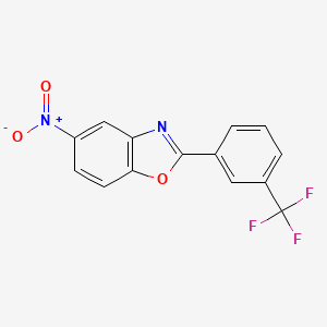molecular formula C14H7F3N2O3 B8404914 2-(3-Trifluromethylphenyl)-5-nitrobenzoxazol 
