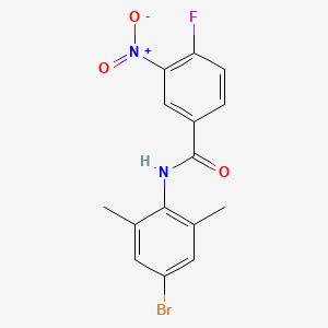 molecular formula C15H12BrFN2O3 B8404954 N-(4-bromo-2,6-dimethyl-phenyl)-4-fluoro-3-nitro-benzamide 