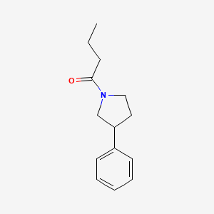 molecular formula C14H19NO B8405063 1-(3-Phenylpyrrolidin-1-yl)butan-1-one 