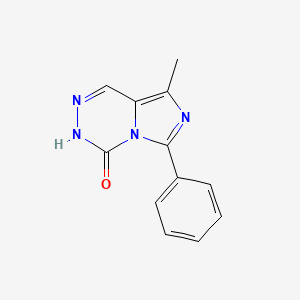molecular formula C12H10N4O B8405073 8-methyl-6-phenylimidazo[1,5-d]-as-triazin-4(3H)-one 