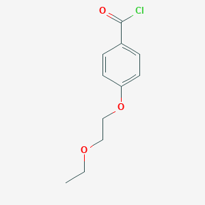 molecular formula C11H13ClO3 B8405108 4-(beta-Ethoxyethoxy)benzoic acid chloride CAS No. 40782-47-6