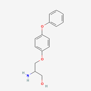 molecular formula C15H17NO3 B8405149 2-Amino-3-(4-phenoxyphenoxy)propanol 