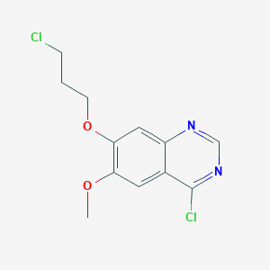 molecular formula C12H12Cl2N2O2 B8405162 4-Chloro-7-(3-chloropropoxy)-6-methoxyquinazoline 