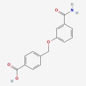 molecular formula C15H13NO4 B8405201 3-(4-Carboxybenzyloxy)benzamide 