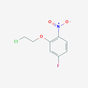 molecular formula C8H7ClFNO3 B8405209 2-(2-Chloroethoxy)-4-fluoro-1-nitrobenzene 