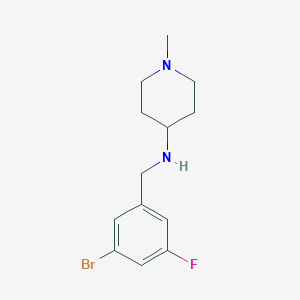 molecular formula C13H18BrFN2 B8405242 1-Methyl-4-(N-(3-bromo-5-fluorophenyl)methylamino)piperidine 