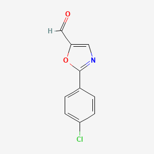 molecular formula C10H6ClNO2 B8405249 2-(4-Chlorophenyl)oxazole-5-carbaldehyde 