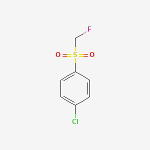 molecular formula C7H6ClFO2S B8405349 4-Chlorophenyl fluoromethyl sulfone 