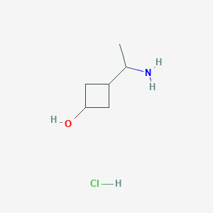 molecular formula C6H14ClNO B8405364 cis-3-(1-Aminoethyl)-cyclobutanol hydrochloride 