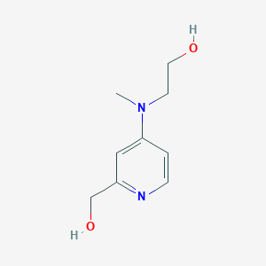 molecular formula C9H14N2O2 B8405382 2-[(2-Hydroxymethyl-pyridin-4-yl)-methyl-amino]-ethanol 
