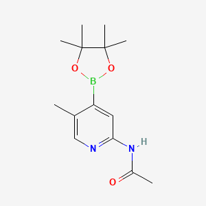 molecular formula C14H21BN2O3 B8405389 N-(5-Methyl-4-(4,4,5,5-tetramethyl-1,3,2-dioxaborolan-2-yl)pyridin-2-yl)acetamide 