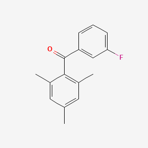 molecular formula C16H15FO B8405401 3-Fluoro-2',4',6'-trimethylbenzophenone 