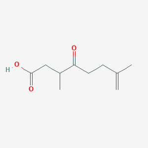 molecular formula C10H16O3 B8405427 7-Octenoic acid, 3,7-dimethyl-4-oxo- CAS No. 188988-95-6