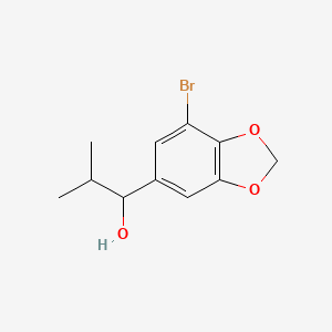 molecular formula C11H13BrO3 B8405478 1-(7-Bromo-benzo[1,3]dioxol-5-yl)-2-methyl-propan-1-ol 