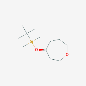 molecular formula C12H26O2Si B8405486 (S)-4-(tert-butyldimethylsilyloxy)oxepane 
