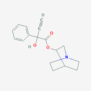 molecular formula C17H19NO3 B8405540 1-Azabicyclo[2.2.2]oct-3-yl 2-hydroxy-2-phenyl-3-butynoate 