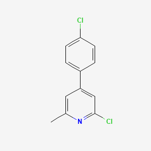 molecular formula C12H9Cl2N B8405568 2-Chloro-4-(4-chloro-phenyl)-6-methyl-pyridine 