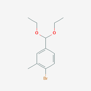 molecular formula C12H17BrO2 B8405625 4-Bromo-3-methylbenzaldehyde diethylacetal 