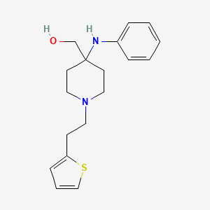 molecular formula C18H24N2OS B8405627 (4-(Phenylamino)-1-(2-(thiophen-2-yl)ethyl)piperidin-4-yl)methanol CAS No. 164790-59-4