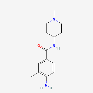 molecular formula C14H21N3O B8405633 4-Amino-3-methyl-n-(1-methyl-4-piperidyl)benzamide 