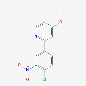 molecular formula C12H9ClN2O3 B8405646 1-Chloro-4-(4-methoxypyridin-2-yl)-2-nitrobenzene 