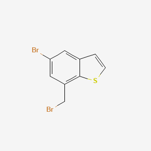 molecular formula C9H6Br2S B8405649 5-Bromo-7-bromomethyl-benzo[b]thiophene 