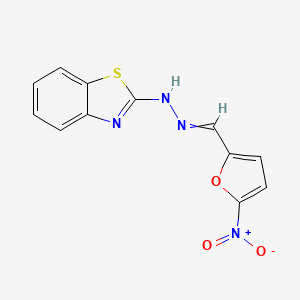 molecular formula C12H8N4O3S B8405695 5-Nitro-2-furaldehyde 2-(1,3-benzothiazole-2-yl)hydrazone 