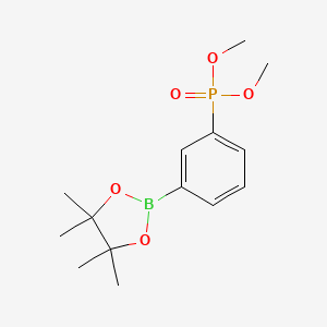 molecular formula C14H22BO5P B8405696 Dimethyl (3-(4,4,5,5-tetramethyl-1,3,2-dioxaborolan-2-yl)phenyl)phosphonate 