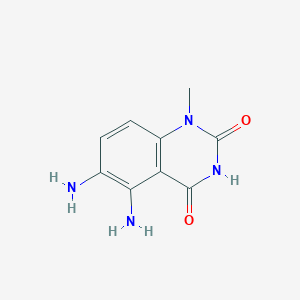 molecular formula C9H10N4O2 B8405702 5,6-Diamino-1-methylquinazolin-2,4-dione 