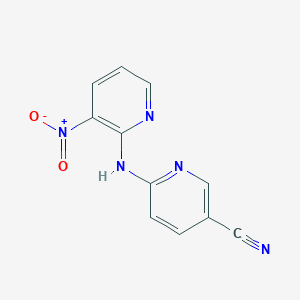 molecular formula C11H7N5O2 B8405742 6-[(3-Nitropyridin-2-yl)amino]nicotinonitrile 