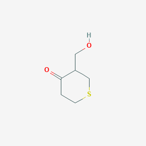 molecular formula C6H10O2S B8405748 3-Hydroxymethyltetrahydrothiopyran-4-one 
