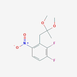 1,2-Difluoro-3-(2,2-dimethoxypropyl)-4-nitrobenzene