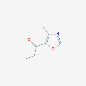 molecular formula C7H9NO2 B8405768 4-Methyl-5-propionyloxazole 