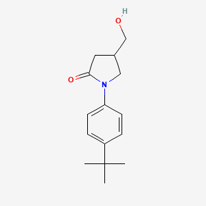 molecular formula C15H21NO2 B8405770 [1-(4-t-Butylphenyl)-2-pyrrolidone-4-yl)methyl alcohol 