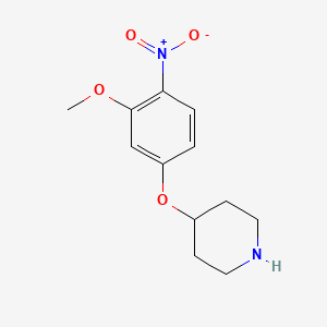 molecular formula C12H16N2O4 B8405779 4-(3-Methoxy-4-nitro-phenoxy)-piperidine 