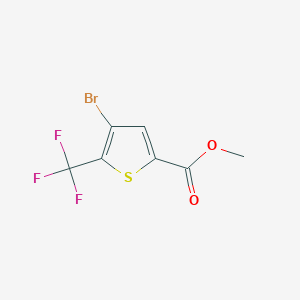 molecular formula C7H4BrF3O2S B8405785 Methyl 4-bromo-5-(trifluoromethyl)-2-thiophenecarboxylate 