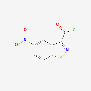molecular formula C8H3ClN2O3S B8405843 5-Nitro-1,2-benzisothiazole-3-carboxylic acid chloride 