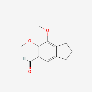 molecular formula C12H14O3 B8405850 4,5-Dimethoxy-6-indanaldehyde 